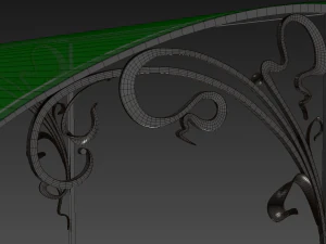 Metal forged Canopy over the front door 3D Model