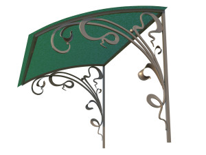 Metal forged Canopy over the front door 3D Model