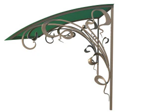 Metal forged Canopy over the front door 3D Model