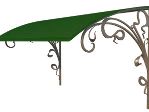 Metal forged Canopy over the front door 3D Model