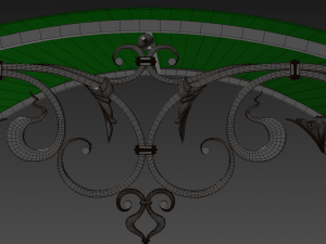 Metal forged Canopy over the front door 3D Model
