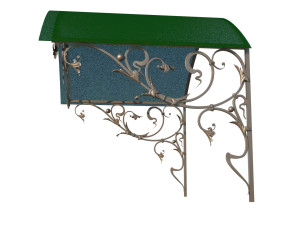 Metal forged Canopy over the front door 3D Model