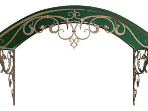 Metal forged Canopy over the front door 3D Model