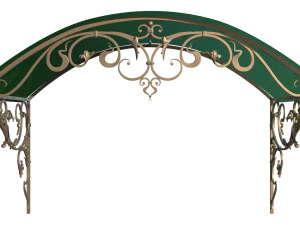 Metal forged Canopy over the front door 3D Model