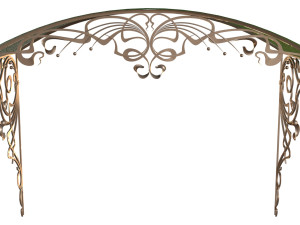 Metal forged Canopy over the front door 3 3D Модель
