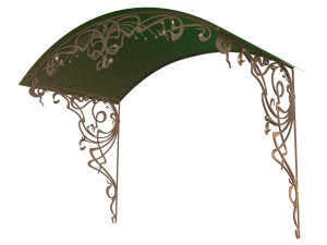 Metal forged Canopy over the front door 3 3D Модель