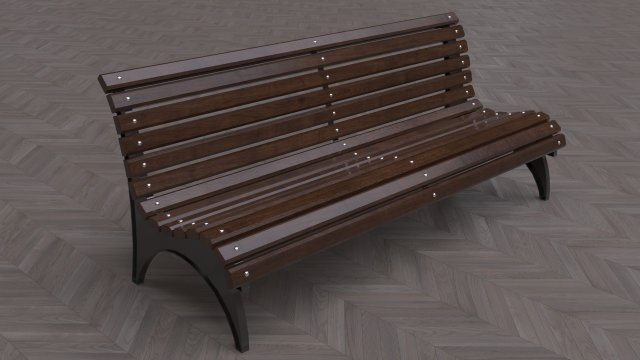Park Bench Garden Seat Modello 3D .c4d .max .obj .3ds .fbx .stl .blend 