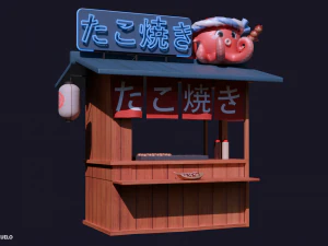 Takoyakistall 3D Modell
