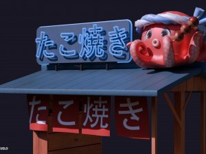 Takoyakistall 3D Model