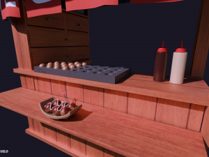 Takoyakistall 3D Model