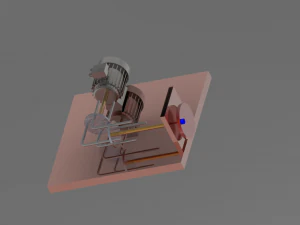 Gearless Transmission using elbow mechanism 3D Model