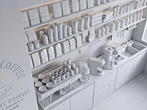 Coffee Shop 3D Model