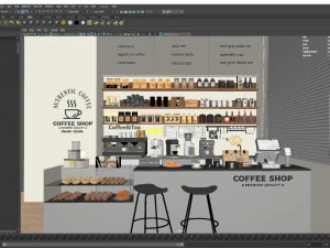 Coffee Shop 3D Model