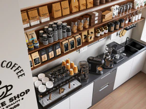 Coffee Shop 3D Model