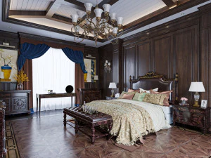 Scena interna della camera da letto accogliente Modello 3D