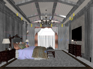 Cozy Bedroom Interior Scene Model 3D