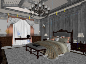 Cozy Bedroom Interior Scene Model 3D