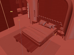 Cozy Bedroom Interior Scene 3D 模型