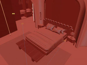 Cozy Bedroom Interior Scene 3D Model