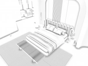 Cozy Bedroom Interior Scene 3D Model
