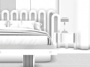 Cozy Bedroom Interior Scene 3D Model