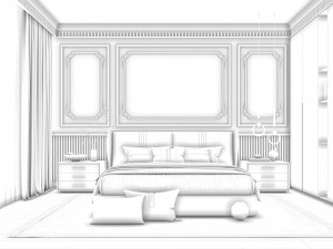 Cozy Bedroom Interior Scene 3Dモデル