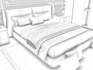 Cozy Bedroom Interior Scene 3Dモデル