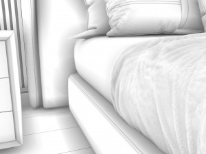Cozy Bedroom Interior Scene 3Dモデル
