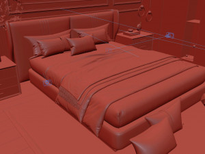 Cozy Bedroom Interior Scene 3Dモデル