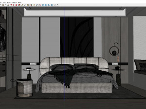 Modern luxury style bedroom 3D 模型