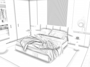 Modern luxury style bedroom 3D 模型
