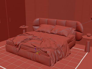 Modern luxury style bedroom 3D 模型