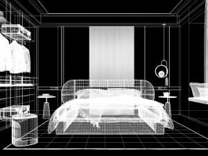 Modern luxury style bedroom 3D 模型