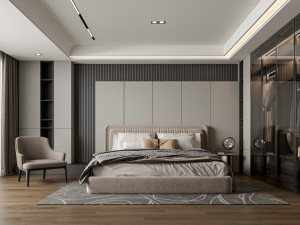 Modern luxury style bedroom 3D Model