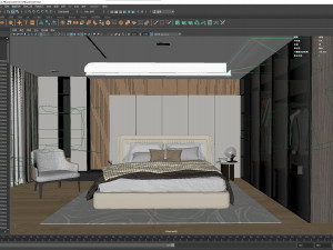Modern luxury style bedroom 3D Model