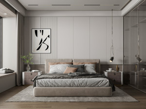 Modern luxury style bedroom 3D Model