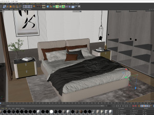 Modern luxury style bedroom 3D 모델