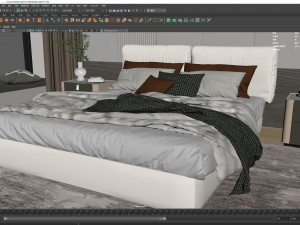 Modern luxury style bedroom 3D 모델