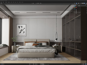 Modern luxury style bedroom 3D 모델