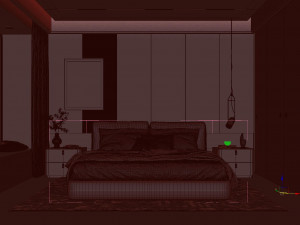 Modern luxury style bedroom 3D 모델