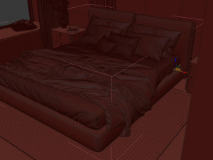 Modern luxury style bedroom 3D 모델