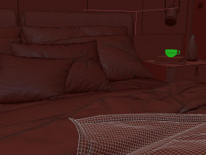 Modern luxury style bedroom 3D 모델