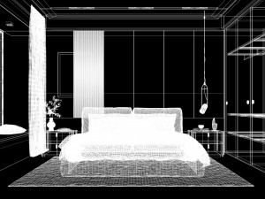 Modern luxury style bedroom 3D 모델