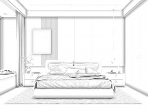 Modern luxury style bedroom 3D 모델