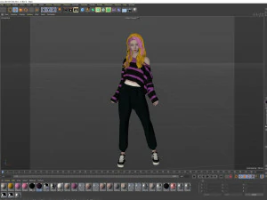 Woman sweater Standing 3D Model