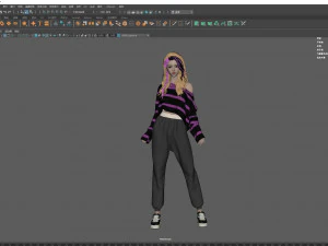 Woman sweater Standing 3D Model