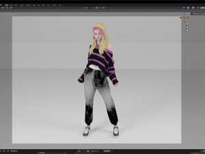 Woman sweater Standing Modelo 3D