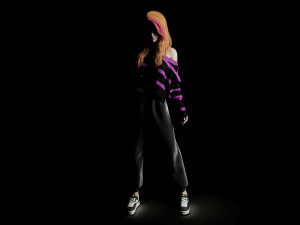 Woman sweater Standing Modelo 3D