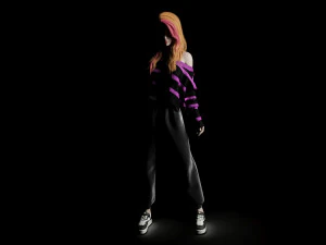 Woman sweater Standing 3D Model