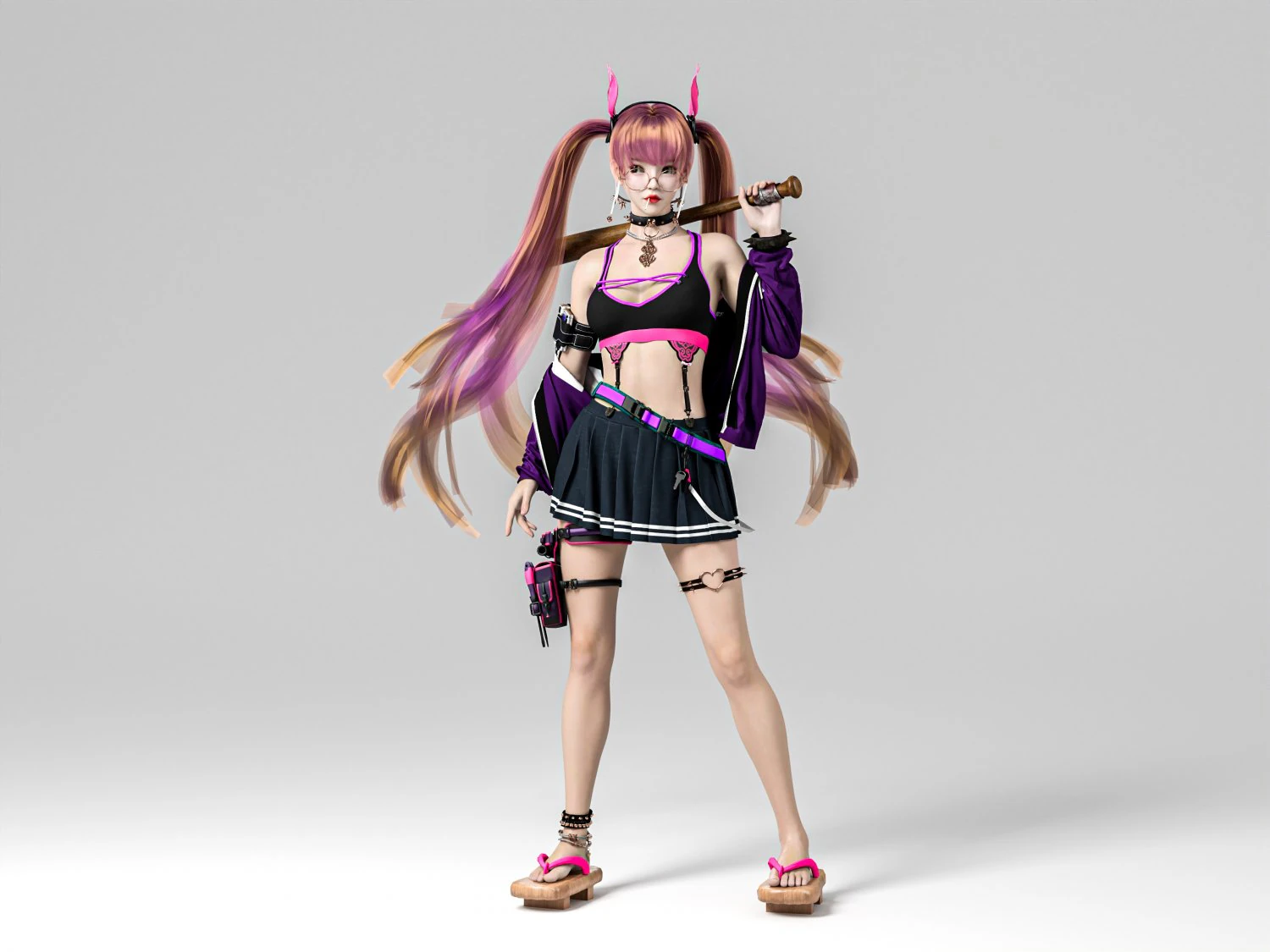Woman fashion Standing 3D Model .c4d .max .obj .3ds .fbx .stl .blend 